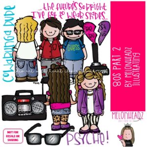 80s clip art, 1980 clip art Part 2 COLORED Version