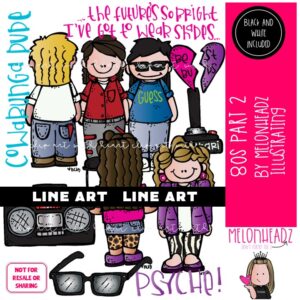 80s clip art, 1980 clip art Part 2 LINE ART and BLACK AND WHITE