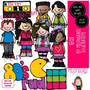 80s clip art, 1980 clip art COMBO PACK