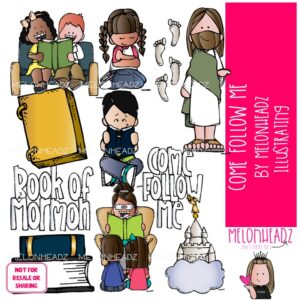 Come follow Me clip art LDS clip art Jesus clip art COLORED Version