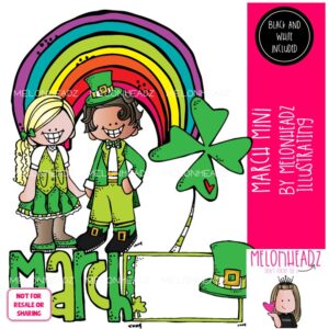 March clip art, St. Patrick's Day clip art Mini