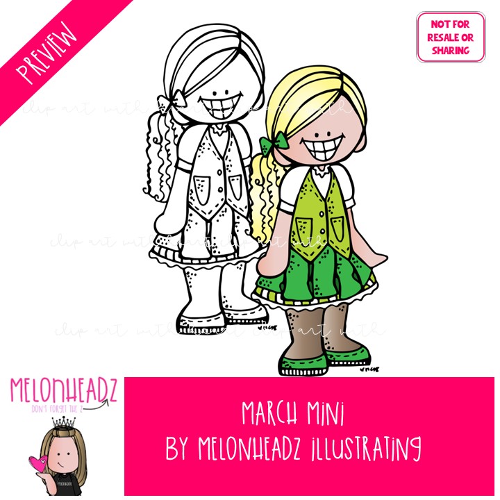 March clip art, St. Patrick's Day clip art Mini - Image 2