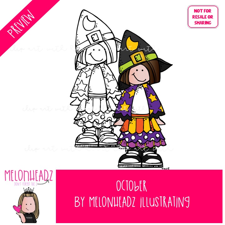 October clip art Halloween clip art Mini - Image 2