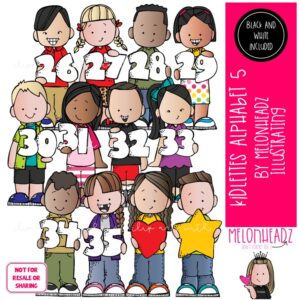 Kidlettes Alphabet 5 clip art, Number clip art COMBO PACK