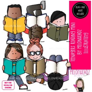 Teenagers Reading clip art, Big Kids clip art Mini