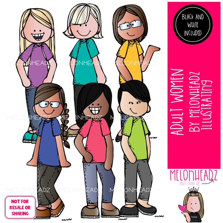 Adult Women clip art, Female clip art Mini