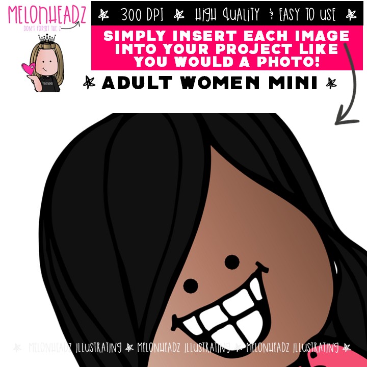 Adult Women clip art, Female clip art Mini - Image 3