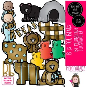 B is for Bears clip art, Alphabet clip art, Gummy Bear clip art COMBO PACK