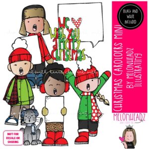 Christmas Carolers clip art, Singing clip art Mini