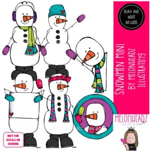 Snowmen clip art, Winter clip art Mini