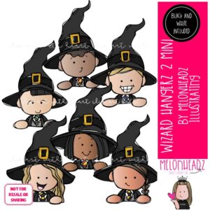Wizard Hangerz clip art 2025, Halloween Toppers clip art Mini