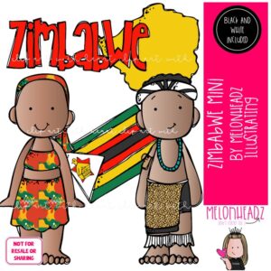 Zimbabwe Kidlettes clipart, Kid clip art, Around the world clip art Mini