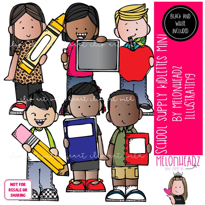 School Supply Kidlettes clip art, Office Supplies clip art Mini