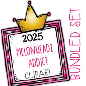 Melonheadz Addicts 2024 clip art Minis, Alphabet BUNDLED SET