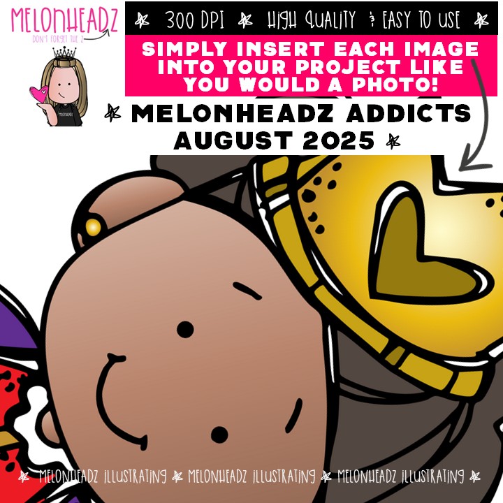Melonheadz Addicts August 2025 clip art, Alphabet Mini - Image 3
