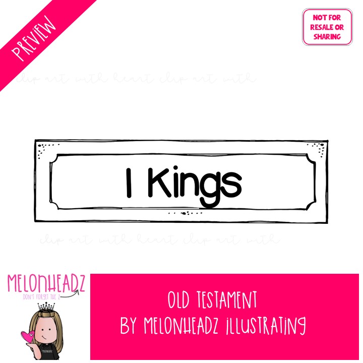 Old Testament Books clip art, Bible, Printable PDF BLACK AND WHITE - Image 2