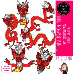 Chinese Dragon clip art, Lunar New Year Mini