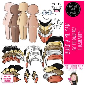 Build A Me Man clip art, bodies Mini