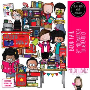Book Fair clip art, Library, Fund Raiser COMBO PACK