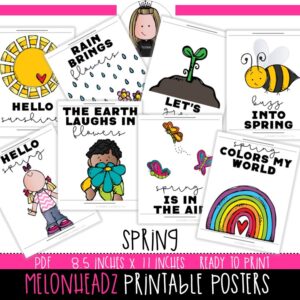 Spring Posters, butterfly, flower PRINTABLE posters