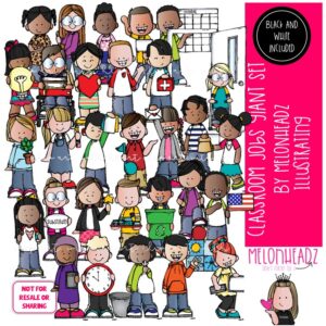 Classroom Jobs 1 clip art school, kidlettes GIANT