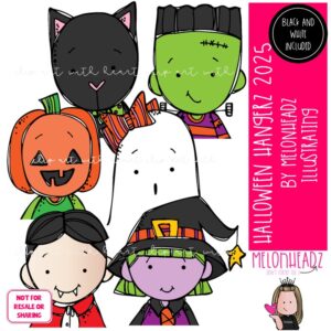 Halloween Hangerz clip art 2025, Toppers, costume Mini