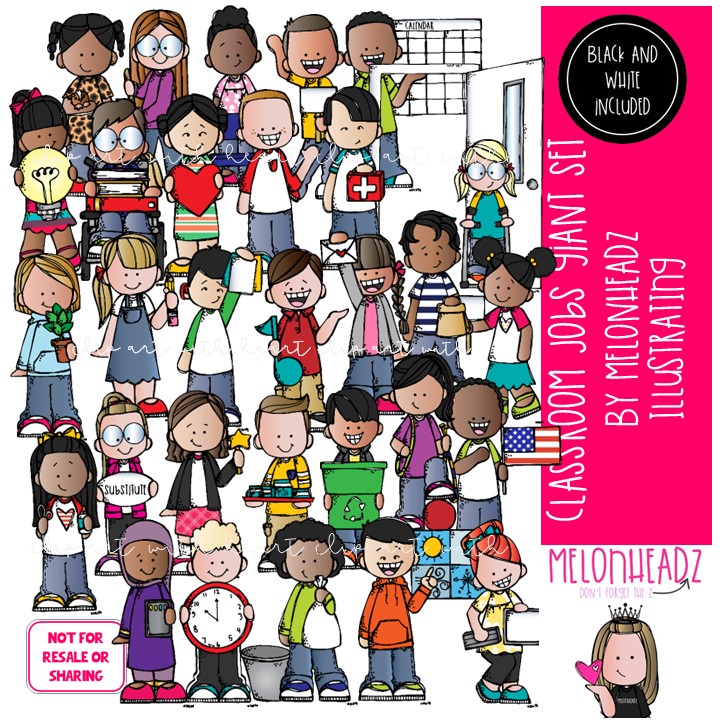 Classroom Jobs Giant Set (c) Melonheadz Illustrating LLC 2021