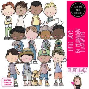Little Boys clip art, kids COMBO PACK