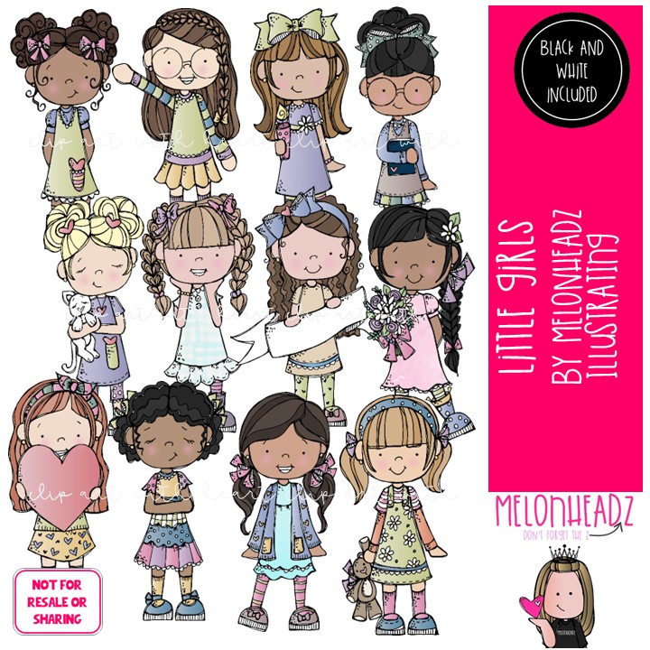 Little Girls (c) Melonheadz Illustrating LLC 2026 C