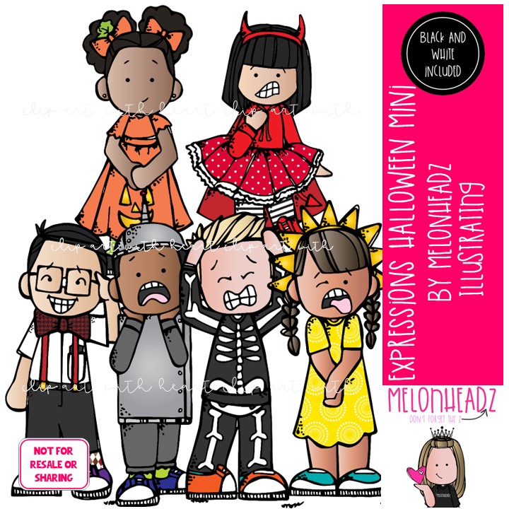 Expressions Halloween Mini (c) Melonheadz Illustrating LLC 2022