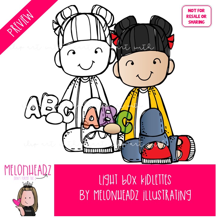 Light Box Kidlettes clip art, play, shapes COMBO PACK - Image 2